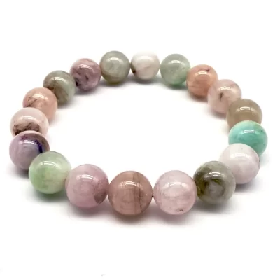 12mm Küre Kesim Morganite Taşı Gümüş Bileklik